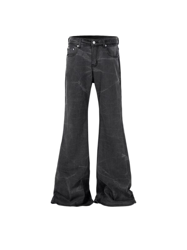 Black Flare Denim Trouser